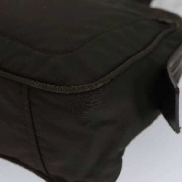 PRADA Hand Bag Nylon Khaki Silver Auth 103571 - Picture 16 of 16